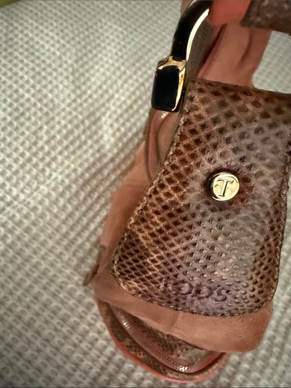 Tod's Burnt Orange Suede Shoulder Hobo with Brown Trim - Picture 11 of 13
